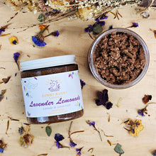 Load image into Gallery viewer, lavender lemon sugar scrub with essential oils
