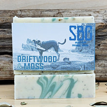 Load image into Gallery viewer, driftwood and moss exfoliating soap bar for men
