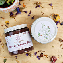 Load image into Gallery viewer, organic sugar scrub made with beets and roses
