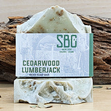 Load image into Gallery viewer, all natural cedarwood soap for men

