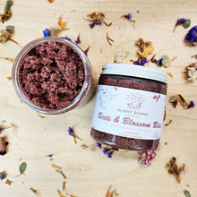 Load image into Gallery viewer, all natural sugar scrub with beet powder and roses
