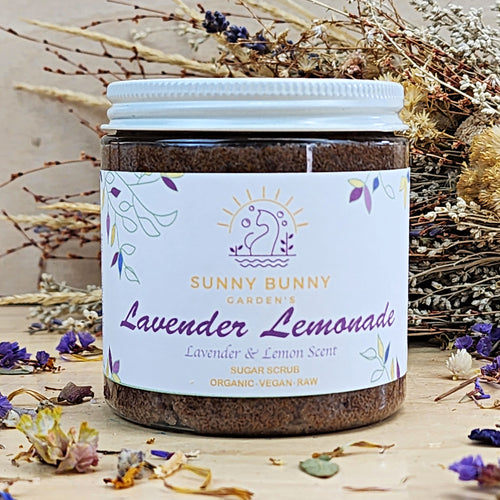 all natural lavender and lemon sugar scrub