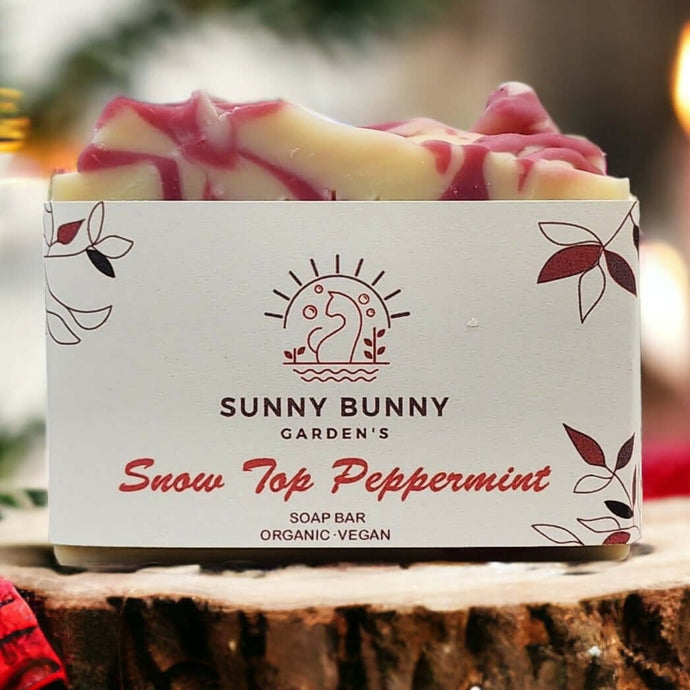 Vegan Snow Top Peppermint Soap Bar - Sunny Bunny Gardens