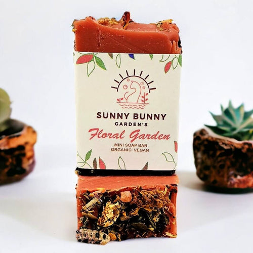 Vegan Floral Garden Mini Soap Bars - Sunny Bunny Gardens