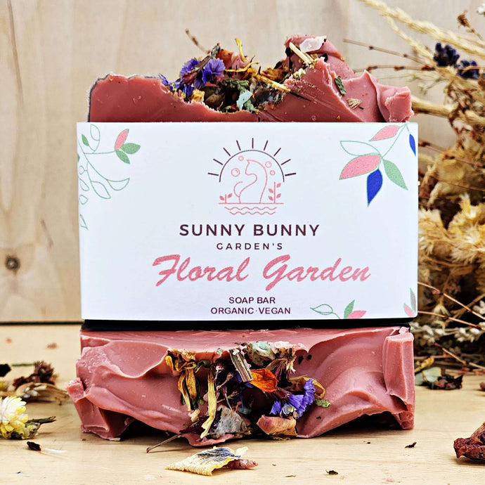 All Natural Floral Garden Soap Bar Sunny Bunny Gardens