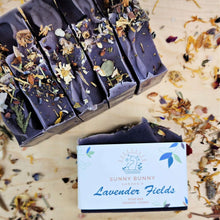 Load image into Gallery viewer, All Natural Handmade Vegan Lavender Soap Bar - Sunny Bunny Gardens
