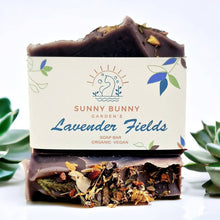 Load image into Gallery viewer, All Natural Handmade Vegan Lavender Soap Bar - Sunny Bunny Gardens
