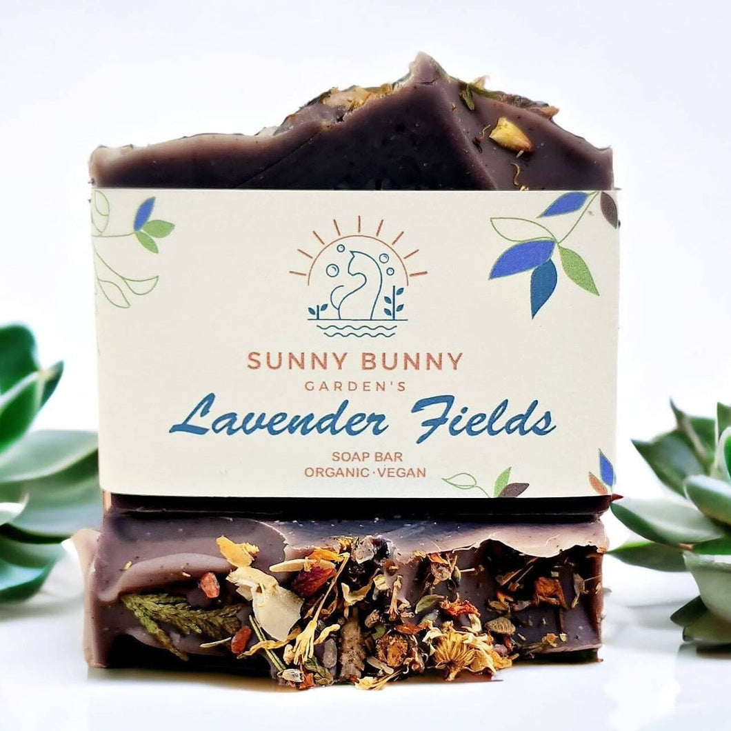 All Natural Handmade Vegan Lavender Soap Bar - Sunny Bunny Gardens