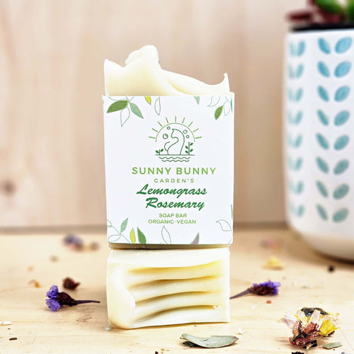 Organic Mini Lemongrass Rosemary Soap Bar Sunny Bunny Gardens