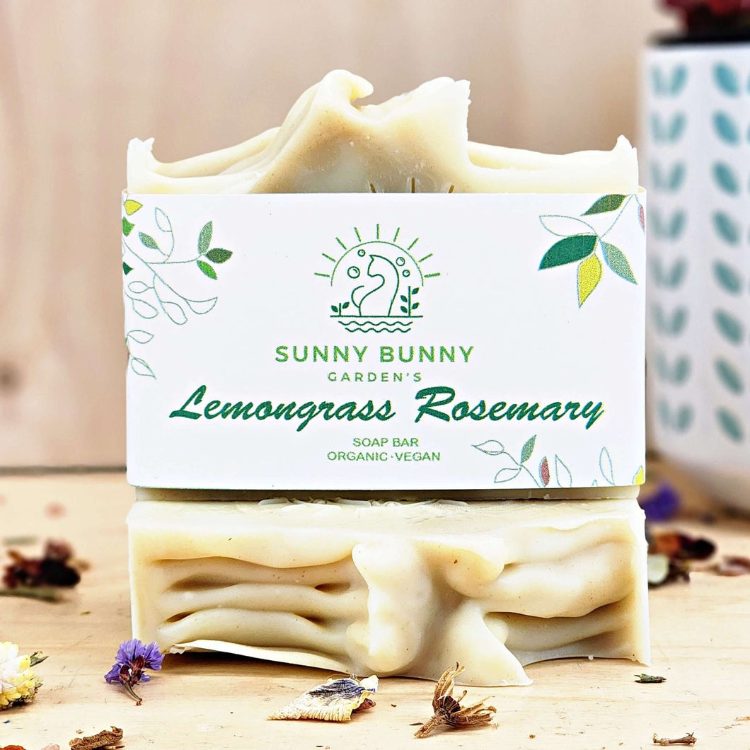 Organic Lemongrass Rosemary Soap Bar Sunny Bunny Gardens