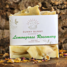 Load image into Gallery viewer, Organic Lemongrass Rosemary Soap Bar Sunny Bunny Gardens
