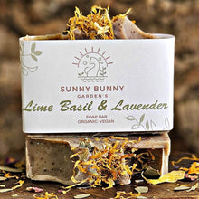 Load image into Gallery viewer, Organic Lime, Basil and Lavender Soap Bar Sunny Bunny Gardens
