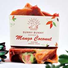 Load image into Gallery viewer, Eco-Friendly Mango Coconut Handmade Soap Bar - Sunny Bunny Gardens
