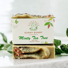 Load image into Gallery viewer, Cruelty-Free Organic Mint Tea Tree Soap Bar - Sunny Bunny Gardens
