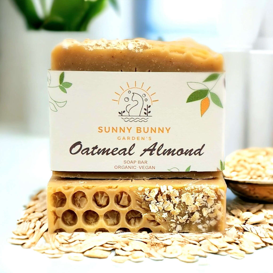 Eco-Friendly Handmade Oatmeal Almond Soap Bar - Sunny Bunny Gardens