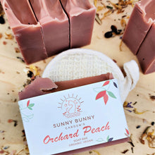 Load image into Gallery viewer, Organic &amp; Cruelty-Free Handmade Orchard Peach Soap Bar - Sunny Bunny Gardens
