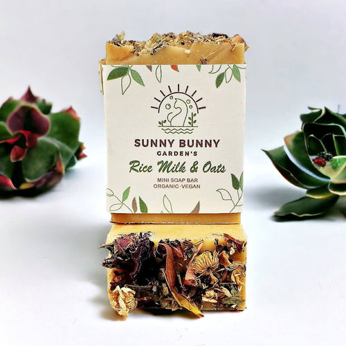 All Natural Rice Milk & Oats Mini Soap Bar - Sunnybunnygardens